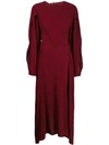 Stella Mccartney Layered Cut-out Midi-dress In Red