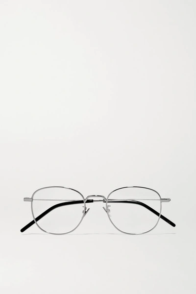 Saint Laurent Round-frame Silver-tone Optical Glasses