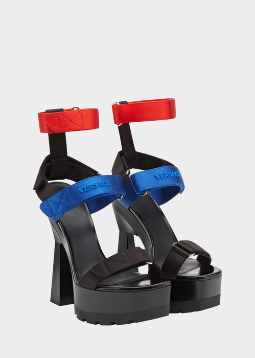 versace color block heels