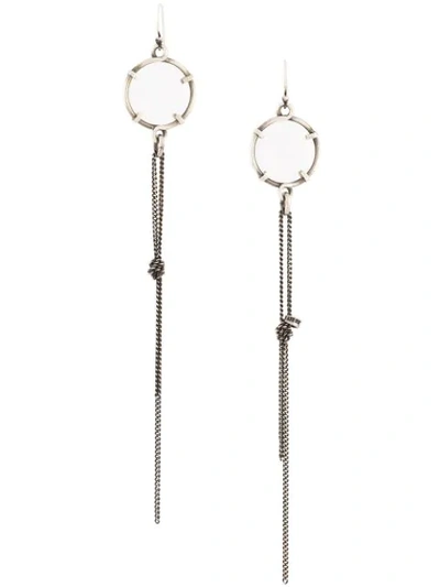 Ann Demeulemeester Chain Drop Earrings In 005 Silver