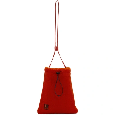Off-white Red Sherpa Shoelace Pouch
