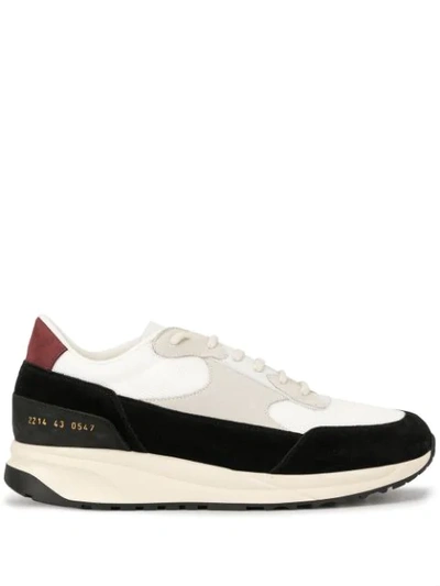 Common Projects Two-tone Lace-up Sneakers In White