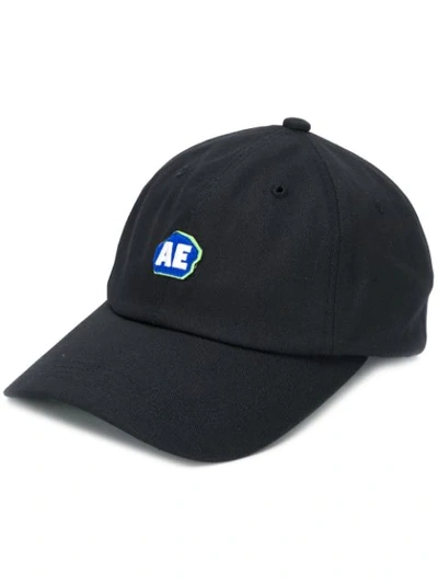 Ader Error Logo Embroidery Baseball Cap In Black