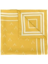 Holland & Holland Reindeer-print Silk Scarf In Yellow