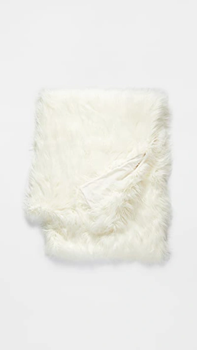Shopbop Home Shopbop @home Signature Throw Blanket In Ivory Tiberian Lamb