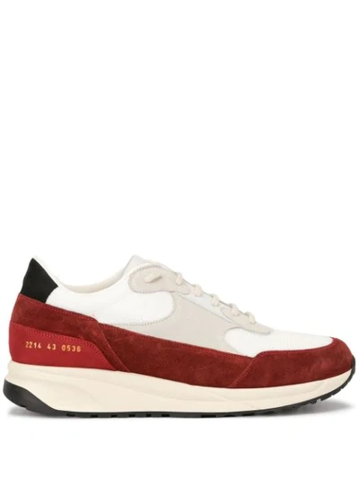 Common Projects Two-tone Lace-up Sneakers In White
