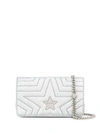 Stella Mccartney Quilted Star Cross-body Bag In Silver