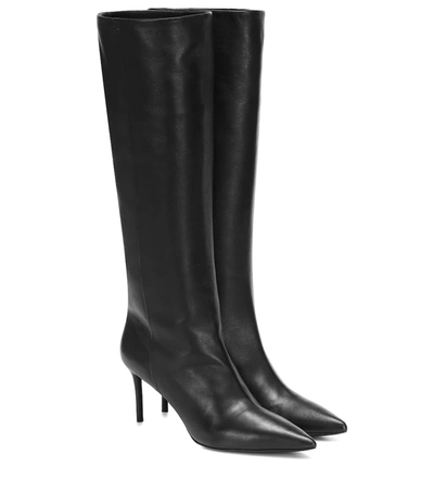 Max Mara Barry Leather Knee-high Boots In Black