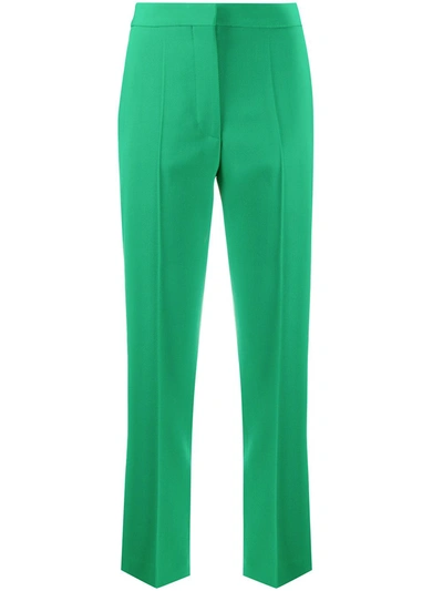 Stella Mccartney Cropped Straight-leg Trousers In Green