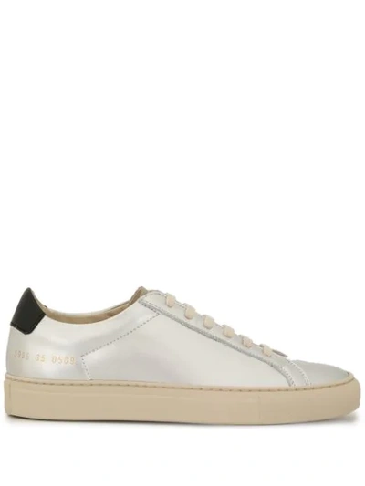 Common Projects Metallic Sheen Sneakers In Silver