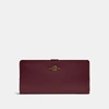 Coach Skinny Continental Leather Wallet In Vintage Mauve/gold