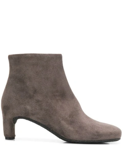 Del Carlo Heeled Ankle Boots In Grey