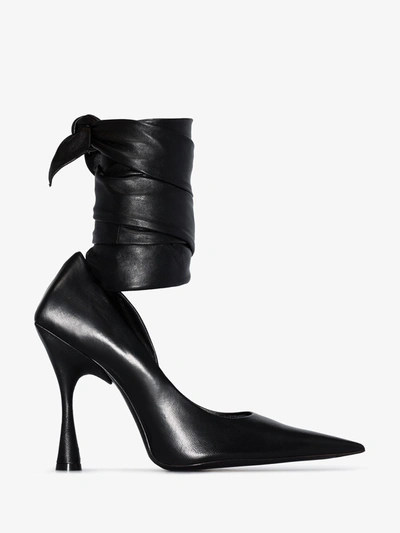 Balenciaga Dance Knife Wrap Around Pumps In Black