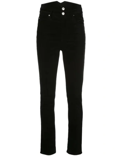 Isabel Marant Corduroy High-waisted Trousers In Black