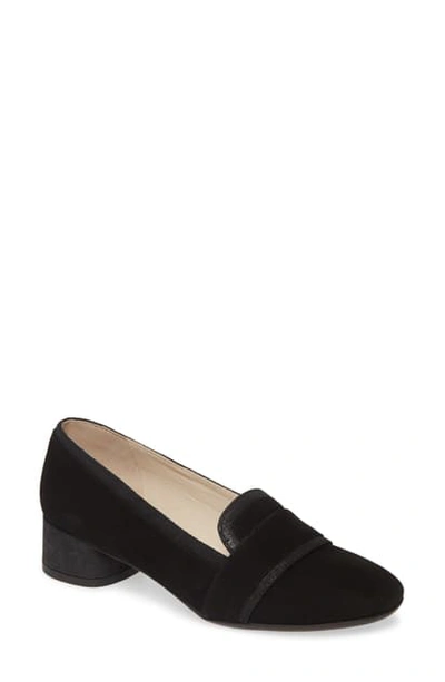 Amalfi By Rangoni Rozzana Cashmere Suede Loafer In Black Suede