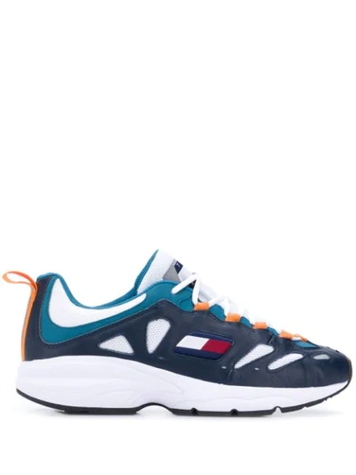 Tommy Jeans Retro Panelled Sneakers In Blue