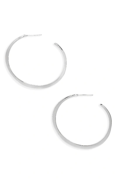 Gorjana Arc Large Hoop Earrings, Silver