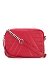 Lancaster Parisienne Quilted Shoulder Bag In Red