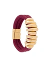 Bottega Veneta Nine Ring Bracelet In Amaranto