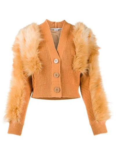 Stella McCartney Beige Fur Free Fur Cardigan Stella McCartney