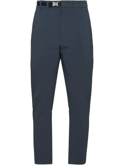 Prada Technical Fabric Trousers In Grey