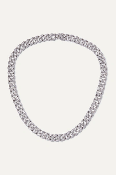 Kenneth Jay Lane Silver-tone Crystal Necklace