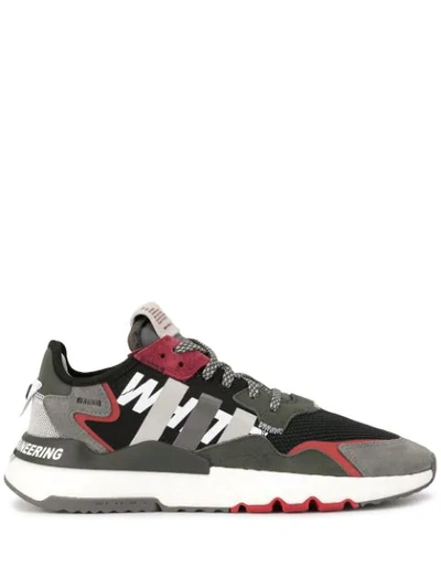White Mountaineering Colour Block Panelled Sneakers In Black