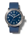 Shinola Men's Detrola The Daily Wear Stainless Steel & Silicone Strap Watch In Blue Silver