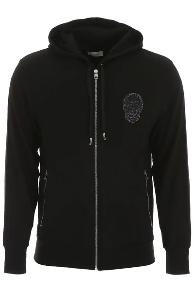 Alexander Mcqueen Skull Hoodie In Black