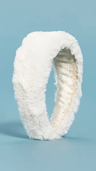 Lizzie Fortunato Faux Fur Headband In White