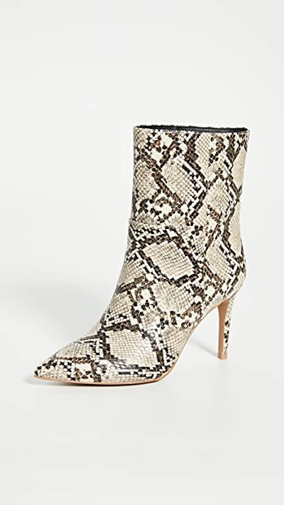 Matiko Mille Mid Shaft Boots In Natural Python Snake Print