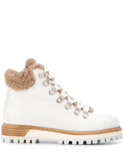 Le Silla Hiking Style Ankle Boots In White