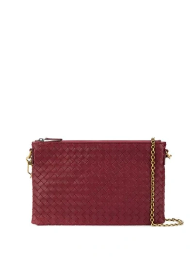 Bottega Veneta Intrecciato Clutch In Rot