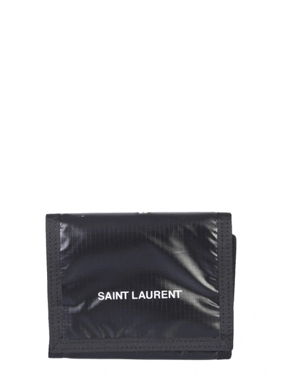 Saint Laurent Compact Wallet In Black