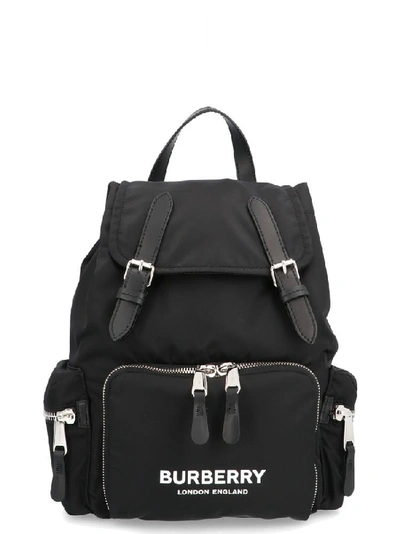 Burberry Small Logo Backpack In Black