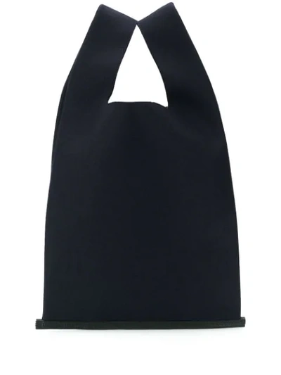 Jil Sander Shopping Tote Bag In Dark Blue