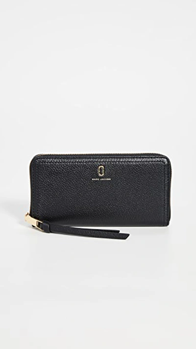 Marc Jacobs Women's The Softshot Leather Continental Wallet In Black