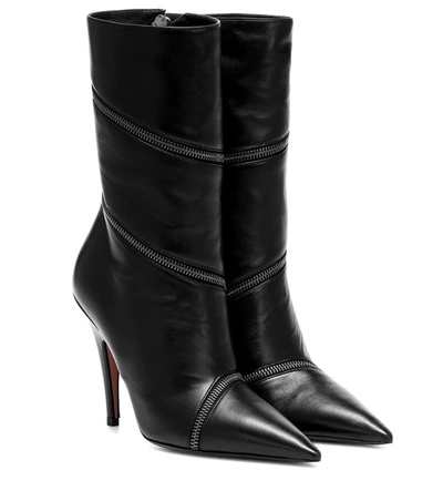 Samuele Failli Zip-around 85 Leather Boots In Black