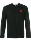 Comme Des Garçons Play Heart Logo T-shirt In Black