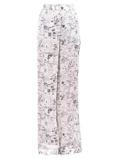Off-white Printed Trousers In White
