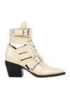 Chloé Ankle Boots In Beige