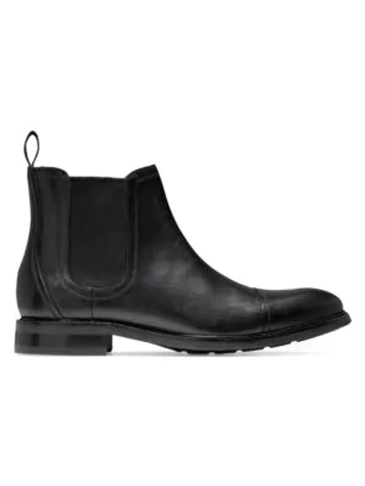 Cole Haan Men's Conway Waterproof Leather Cap-toe Chelsea Boots In Black