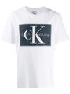 Calvin Klein Jeans Est.1978 Square Logo Print T In White