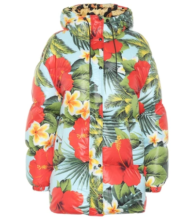 Moncler Genius 0 Richard Quinn Mary Oversized Hooded Printed Quilted Shell Down Jacket In Orange