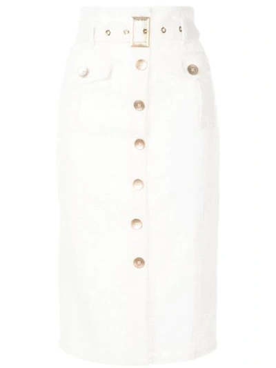 We Are Kindred Lulu Broderie Anglaise Pencil Skirt In White
