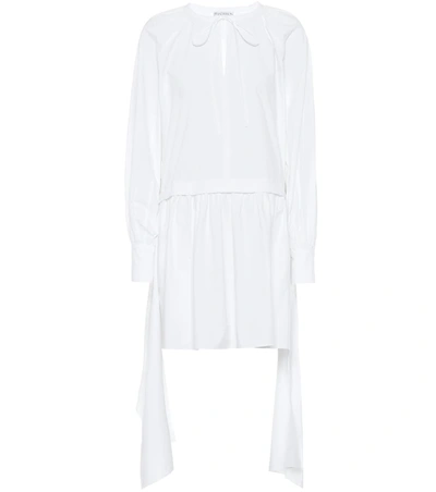 Jw Anderson Cotton-poplin Minidress In White
