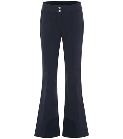 Toni Sailer Sestriere Flared High-rise Sports-jersey Trousers In Black