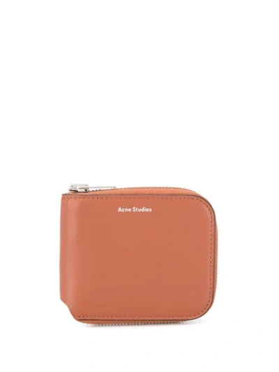Acne Studios Leather Coin Wallet In Brown