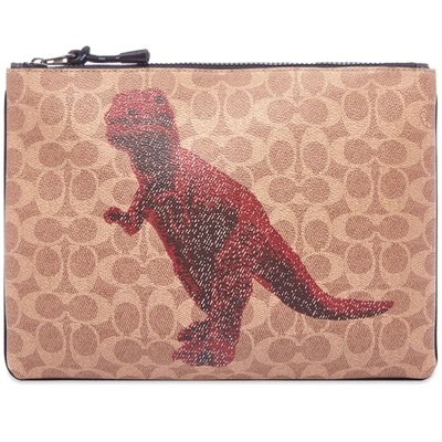 Coach Sui Jianguo Signature Rexy Pouch In Brown