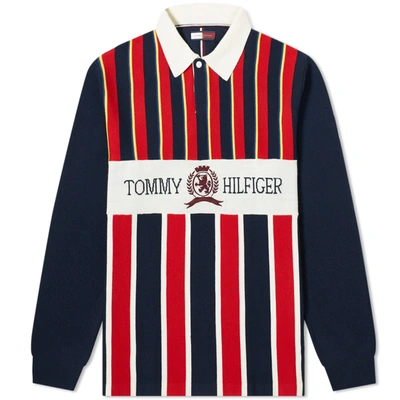 Tommy Hilfiger Hilfiger Collection Crest Rugby Shirt In Blue